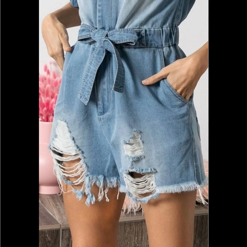Love + Harmony denim romper size S - Picture 4 of 11